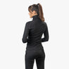 Alpin Loacker chemise à manches longues en mérinos femme noir, chemise en mérinos pour femme vêtements fonctionnels thermiques femme en mérinos